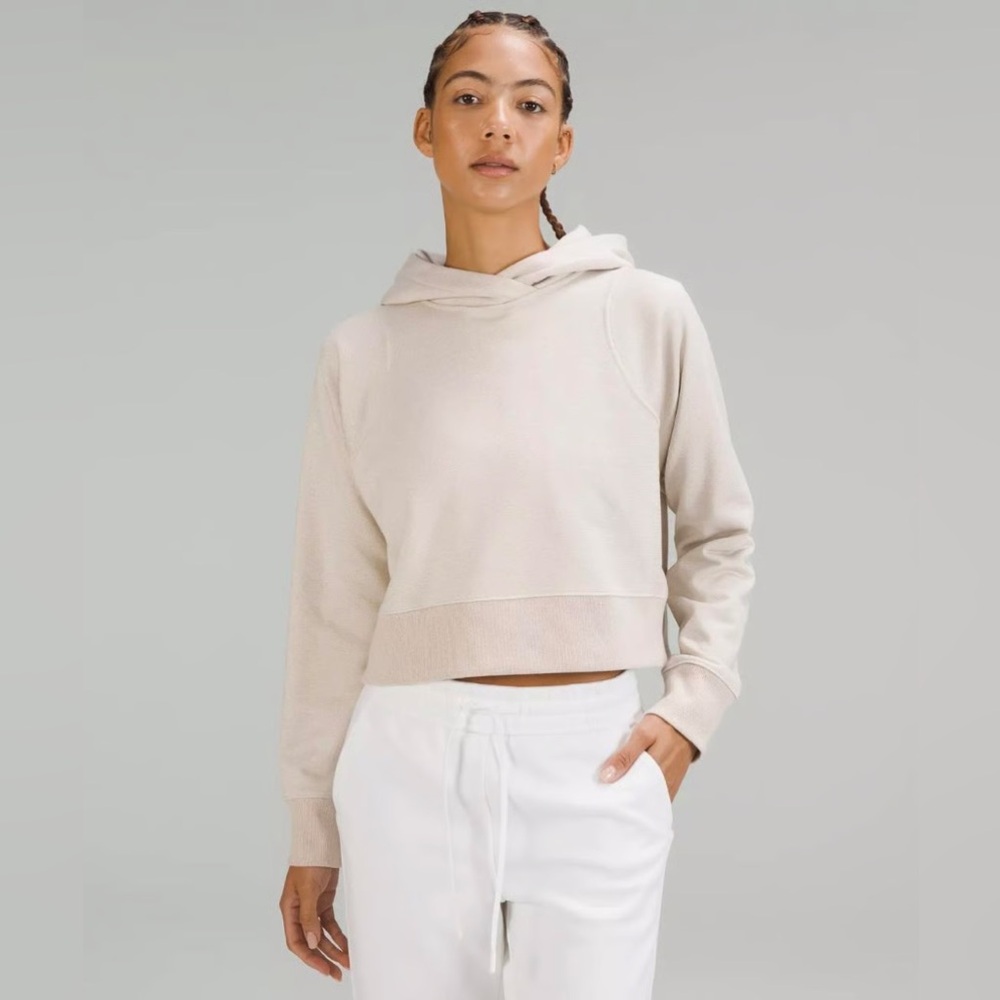 Lululemon Loungeful Cropped Hoodie Spark Bone/Beige Size 6